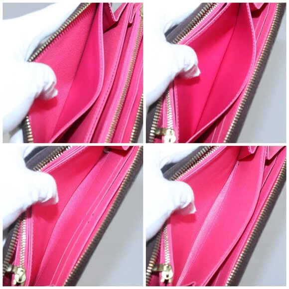LOUIS VUITTON Monogram V Line Zippy Wallet Grunard Pink - Picture 13 of 16